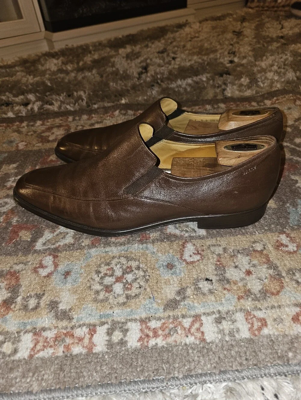 BALLY 'Thor' Beautiful Rich Brown Dress Slipons Size 11.5D Good Pre-owned!